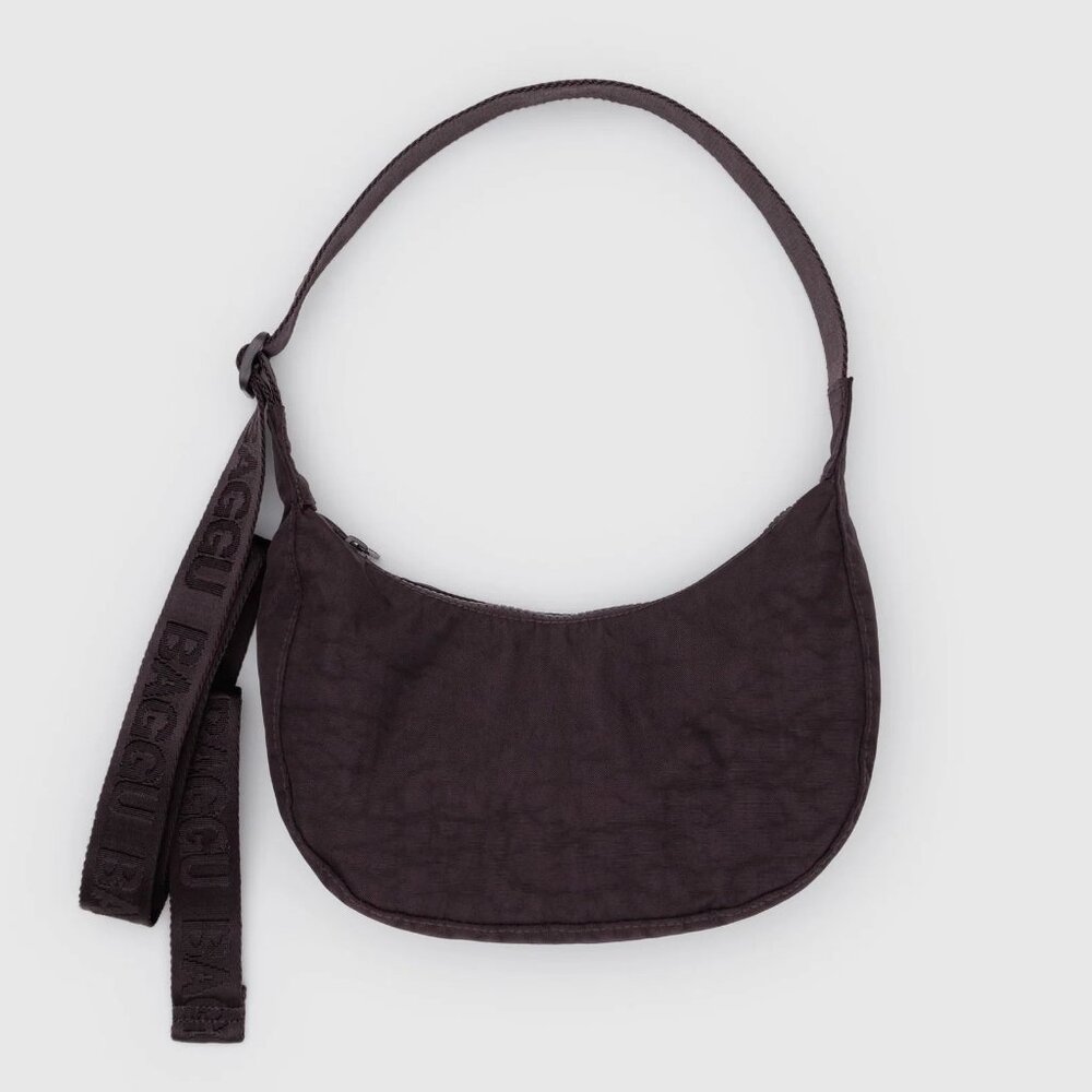 NWT Baggu Small Crescent Bag - Chocolate Plum